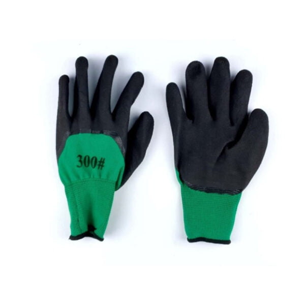 MANUSI DE LUCRU VERDE CU NEGRU