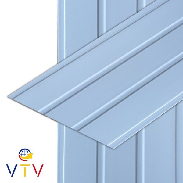 Lambriu 200*7,5*4000mm cu 2 dungi Alb Mat