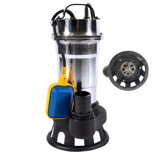 Pompa apa murdara cu plutitor si tocator, 1.1kw, 10.000L/h, H-MAX 8m 2860r/min