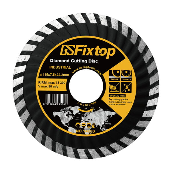 Disc diamantat turbo, Fixtop, 125*7,5*2,5*1,4*22,23