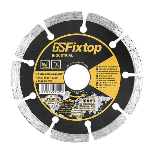 Disc diamantat intrerupt, Fixtop, 125*7,5*2,5*1,4*22,23