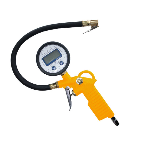 Pistol pneumatic pentru umflat roti cu manometru digital, Fixtop
