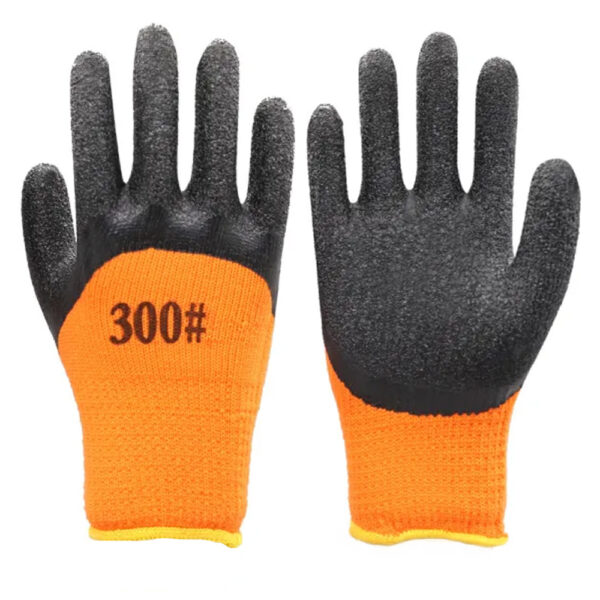 MANUSI DE LUCRU GROASE NEGRE, CU CARD