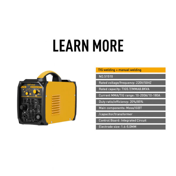 Aparat sudură TIG+MMA 200A, Profesional, Fixtop