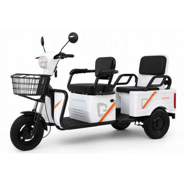 Triciclu electric, 3 roti, 2 locuri, Vmax 25km/h, autonomie 45km