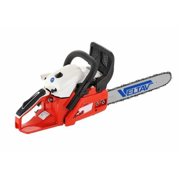 DRUJBA PE BENZINA VELTAV, ALB/ROSU, 5800CC, 2.8KW, 3.8HP (1 LAME 2 LANTURI 32T)