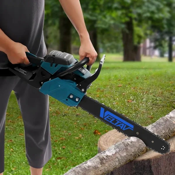 DRUJBA PE BENZINA VELTAV, VERDE, 5800CC, 2.8KW, 3.8HP (2 LAME 2 LANTURI 32T)