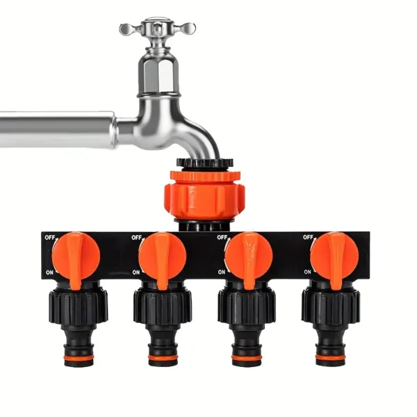 Conector distribuitor cu 4 robineti, 3/4 inch